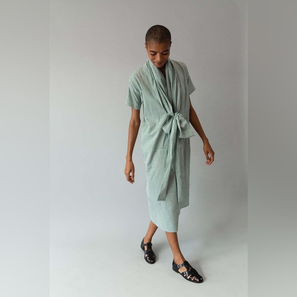 Caron Callahan Julien dress in Kelly Green gingham 🤍